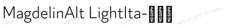 MagdelinAlt LightIta字体转换